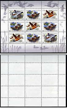 СССР блок, 9 марок с номиналом 5, 15 и 20 копеек 1989 Михель 5965-5967KB 8705-53-1-1