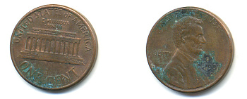 США 1 цент 1987 D, Линкольн KM 201b цинк плакированный медью 179-422