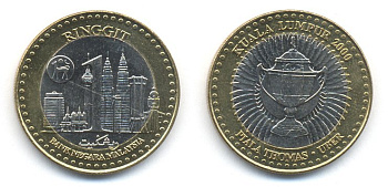 Малайзия 1 ринггит 2000 кубок биметалл UNC 00-00