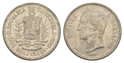 Венесуэла 2 боливара 1988 Симон Боливар Y 43 никель 4599-1231