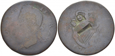 ИРЛАНДИЯ 1/2 ПЕННИ 17XX ГЕОРГ II KM 136 медь 51-317