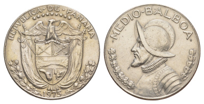 Панама 1/2 бальбоа (50 сентесимо) 1975 KM 12b медь плакированная медно-никелем 4634-1112