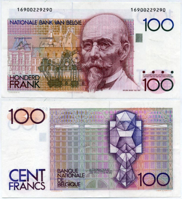 Бельгия 100 франков ND (1978-1981) Хендрик (Анри) Бейерт Pick  140 а (1)  бумага   7203-10-3-2
