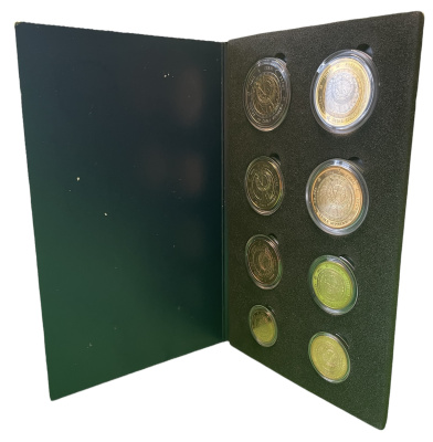 Чехия набор из 8 монет 2003 probe, essai, европробники большого формата, в капсулах и буклете PROOF 3-6-4-41