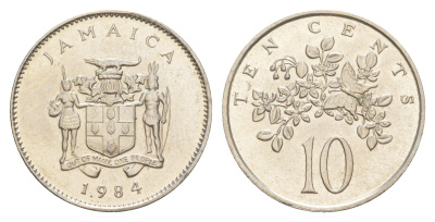 Ямайка 10 центов 1984 KM 47 медно-никель BU 4642-1021