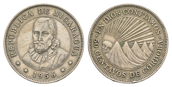 Никарагуа 50 сентаво 1956 KM 19.1 медно-никель 4605-1257