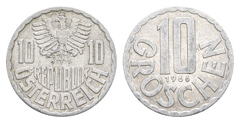 Австрия 10 грошей 1966 KM 2878 алюминий 4643-447