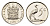 ЮАР 5 центов 1975 герб, райский журавль KM 84 никель PROOF 4690-957