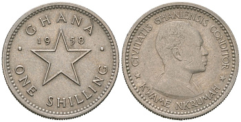 Гана 1 шиллинг 1958 KM 5 медно-никель 175-217