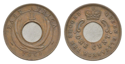 Британская Восточная Африка 1 цент 1959 Елизавета II (1952-2022) KM 35 бронза 4618-1015