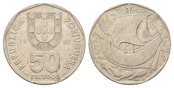 Португалия 50 эскудо 1987  KM 636 медно-никель    4660-337