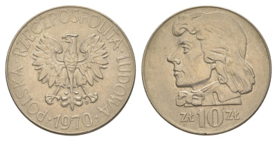 Польша 10 злотых 1970 Тадеуш Костюшко Y 50a медно-никель 4633-127