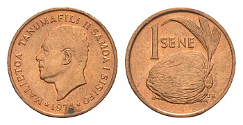 Самоа 1 сене 1974 KM 12 бронза UNC 4655-842