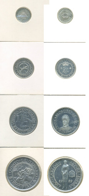 ИСПАНИЯ 100, 200, 500 И 1000 ПЕСЕТ 1989 ОТКРЫТИЕ АМЕРИКИ KM 834, 835, 836, 837 серебро PROOF 00-00