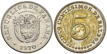 Панама 5 сентесимо 1970  KM 23.2 медно-никель    85-1141