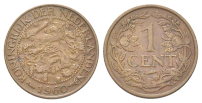 Суринам 1 цент 1960 KM 10a бронза aUNC 4625-357