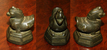 БИРМА 10 КЬЯТ 1600-1861 В ВИДЕ СТИЛИЗОВАННОЙ УТКИ, 157,1 гр бронза 00-00-00-00