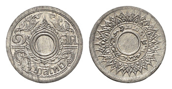 Таиланд 1 сатанг 1942 ВЕ 2485 Y 57 олово 46-1736