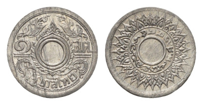 Таиланд 1 сатанг 1942 ВЕ 2485 Y 57 олово 46-1736