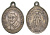 Франция религиозный медальон с изображением Викентия де Поля ND Дева Мария, размер 22,5x18,5 мм, вес 2,22 гр белый металл 4655-231