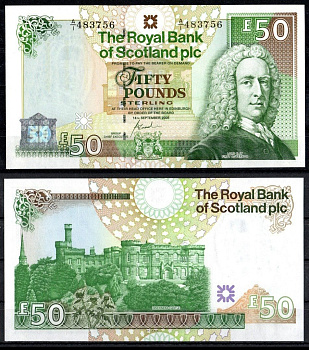 Шотландия 50 фунтов 2005 Лорд Илай, Замок Инвернесс Pick 367 бумага UNC (пресс) 451-825-2