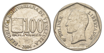 Венесуэла 100 боливаров 2004 Симон Боливар Y 83 сталь плакированная никелем 4605-154