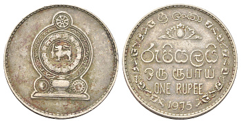 Шри-Ланка 1 рупия 1975 KM 136.1 медно-никель 4699-1034