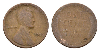 США 1 цент 1956 Линкольн KM 132 бронза 4674-716