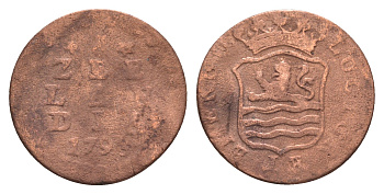 Нидерланды, Голландская республика, Зеландия 1 дуит 1792-1797 KM 105 медь 4658-817