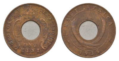 Британская Восточная Африка 1 цент 1935 Георг V (1910-1936) KM 22 бронза 4627-142