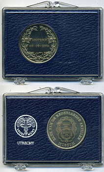 НИДЕРЛАНДСКИЕ АНТИЛЛЫ МЕДАЛЬ 1993 В ПАМЯТЬ ОТКРЫТИЯ 28 ФЕВРАЛЯ 1993 ГОДА МУЗЕЯ МОНЕТ, ДИАМЕТР 30 ММ., В ОРИГИНАЛЬНОЙ КОРОБКЕ медно-никель UNC 00-00