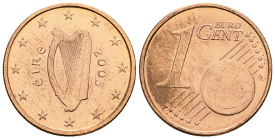 Ирландия 1 евроцент 2005 KM 32 сталь плакированная медью 4147-668
