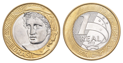 Бразилия 1 реал 2013 KM 652a биметалл UNC 4646-145