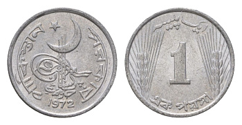 Пакистан 1 пайс 1972 редкий год KM 29 алюминий UNC 00-00