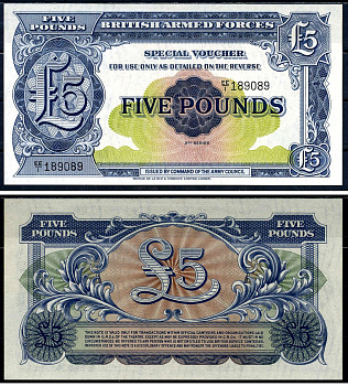 Англия 5 фунтов 1948 Британские вооруженные силы Pick M23 бумага UNC (пресс) 7202-48-3