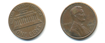 США 1 ЦЕНТ 1970 D, ЛИНКОЛЬН KM 201 медь цинк 86-211