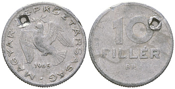 Венгрия 10 филлеров 1965 BP KM 547 алюминий 99-554