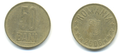 РУМЫНИЯ 50 БАНИ 2006 KM 192 латунь 176-952