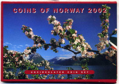 Норвегия госнабор из 4 монет плюс оригинальный жетон 2002 UNC 3-4-1-53