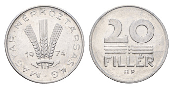 Венгрия 20 филлеров 1974 BP KM 573 алюминий 4651-421
