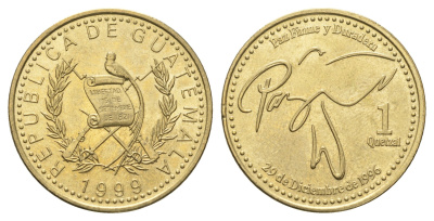Гватемала 1 кетсаль 1999 KM 284 никель латунь UNC 4667-621