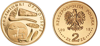 Польша 2 злотых 2012 MW, серия исторические памятники Польши, Кшеменки-Опатовские KM 835 нордик UNC M3-10