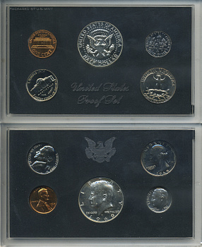 США официальный набор из 5 монет 1969 S, набор президентов, в пластике, оригинальная коробка, Кеннеди PROOF 00-00