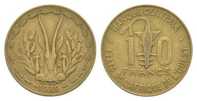 Западная Африка (BCEAO) 10 франков 1979 KM 1a медь алюминий никель 4612-751