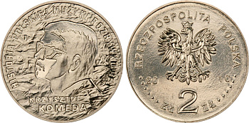 Польша 2 злотых 2010 MW, серия история польской музыки, Кшиштоф Комеда (Krzysztof Komeda) KM 727 нордик UNC 4676-656