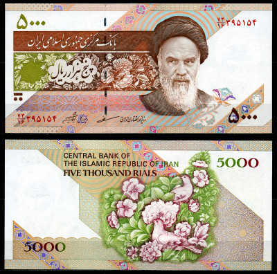 Иран 5000 риалов 1993- 2009 подпись 30 Pick 145e бумага UNC (пресс) 446-40-3
