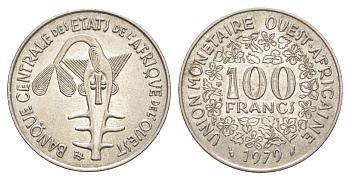 Западная Африка (BCEAO) 100 франков 1979 KM 4 никель aUNC 4654-544