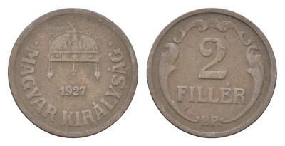 Венгрия 2 филлера 1927 BP KM 506 бронза 4665-432