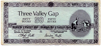 ЕВРОПА 50 БАКСОВ 1970 THREE VALLEY GAP бумага 7146-64-4-2