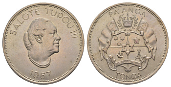 Тонга 1 паанга 1967 В память Салоте Тупоу III KM 11 медно-никель UNC 4184-1122